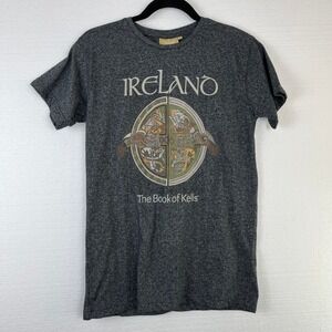 The‎ Book of Kells Gray Grindle Ireland Celtic Graphic T-Shirt Mens Size Small